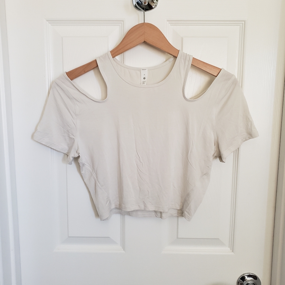 Lululemon Modal crop cutout top